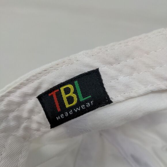 TBL Men's Slideback Hat White Adjustable Embroidered St. Lucia Logo Tourist - Picture 11 of 11